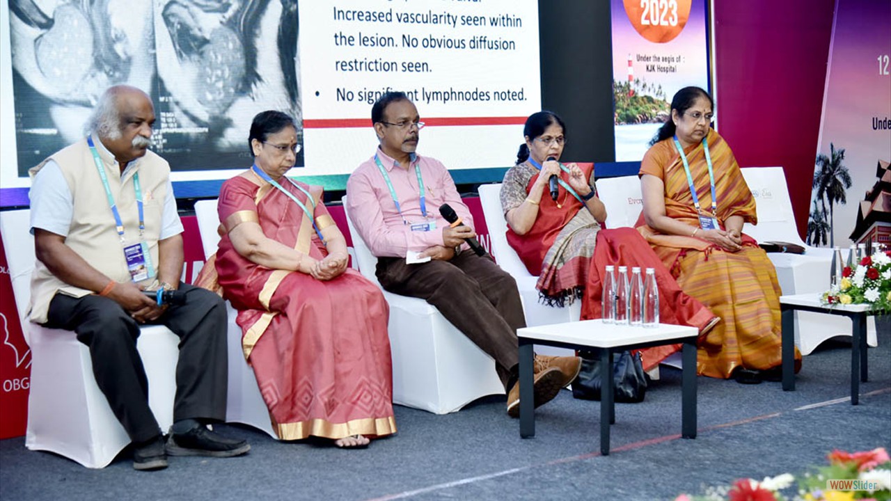 Dr PC Mahapatra, Dr  Jaishree gajaraj Dr Aruna Kekre, Dr D Radhamoni Dr Vinoo Balakrishnan Pandel discussion